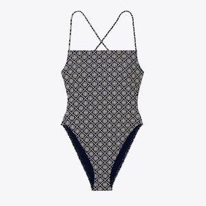 Tory burch printed one-piece swimsuit
